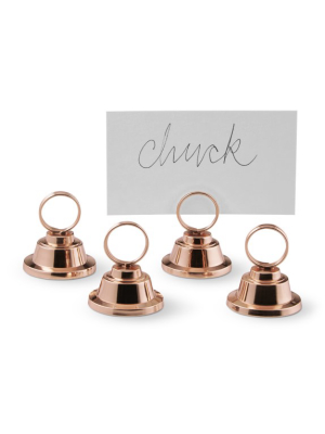 Copper Ring Place Card Holders, Set Of 4