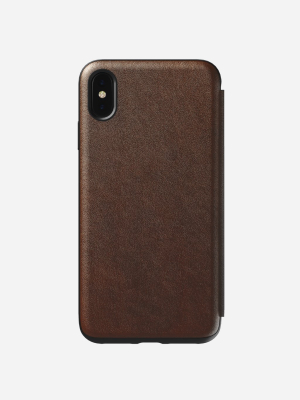 Modern Leather Folio | Iphone Xs Max | Rustic Brown