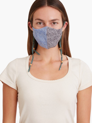 Blue Patchwork Face Mask