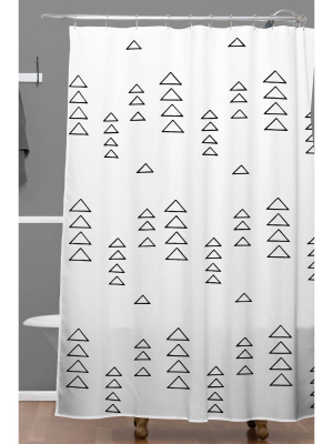 June Journal Minimalist Triangles Shower Curtain - Deny Designs