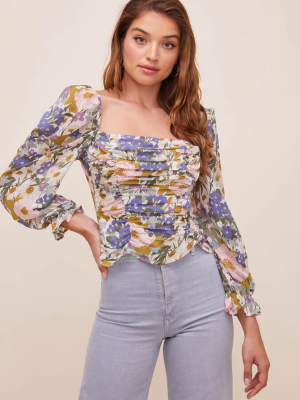 Tonina Floral Puff Sleeve Top