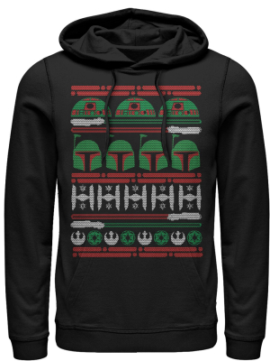 Men's Star Wars Ugly Christmas Boba Fett Pull Over Hoodie