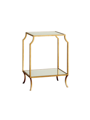 Milla Small Side Table In Antique Gold Design By Redford House