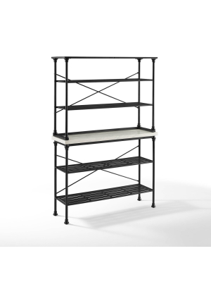 2pc Madeleine Baker's Rack Set Matte Black - Crosley