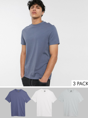 Asos Design 3 Pack Organic T-shirt