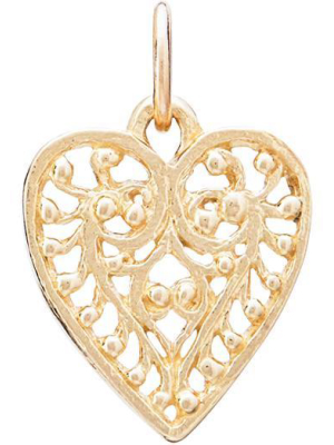 Small Filigree Heart Charm