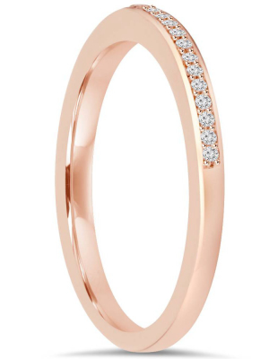 Pompeii3 1/10ct Diamond Wedding Ring 14k Rose Gold