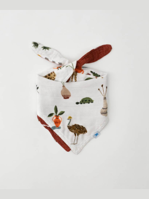 Deluxe Muslin Reversible Bandana Bib - Safari Social