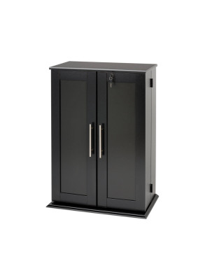 Locking Media Storage Cabinet With Shaker Doors - Prepac