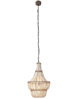 Jamie Young Blanca Chandelier In White Beads