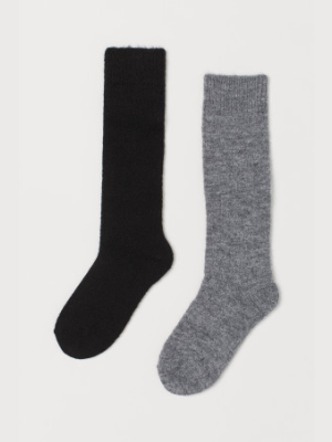 2-pack Wool-blend Knee Socks