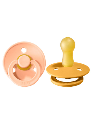 Bibs Pacifier 2 Pack: Peach Sunset + Honey Bee