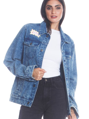 Chucky Placement Denim Oversized Jacket