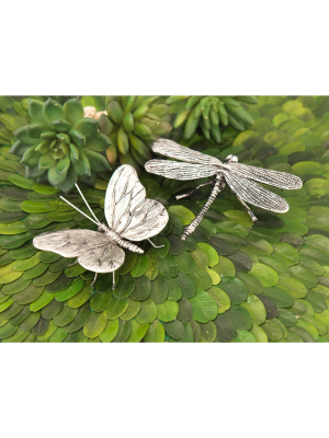 Decorative Antique Pewter Dragonfly