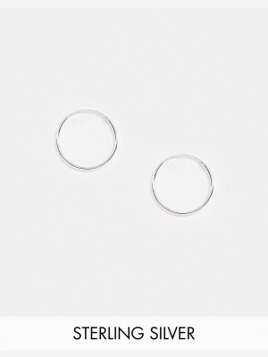 Kingsley Ryan 20mm Fine Hoop Earrings In Sterling Silver