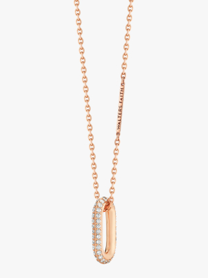 Saxon All Diamond Pavé Link Necklace