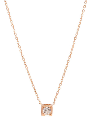 Le Cube Diamant Medium Necklace - Rose Gold