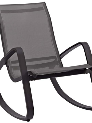 Gael Rocking Outdoor Patio Mesh Sling Lounge Chair