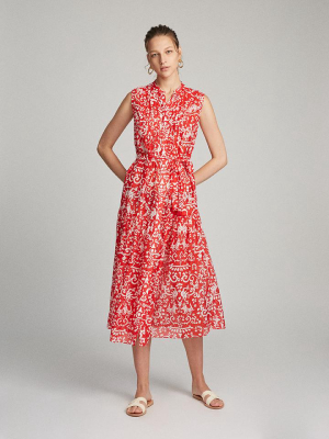 Remi Dress In Chilli Phoenix Print