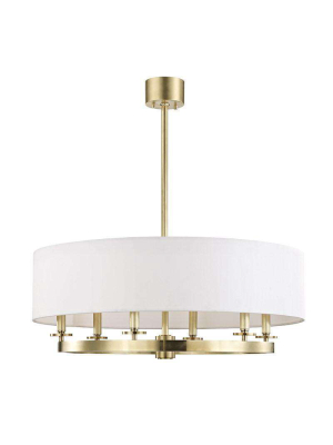 Durham 6 Light Pendant Aged Brass