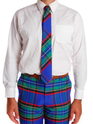 The Shag 'n Bag | Blue Plaid Christmas Tie