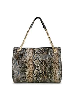 The Victoria Shoulder Tote In Exotic
