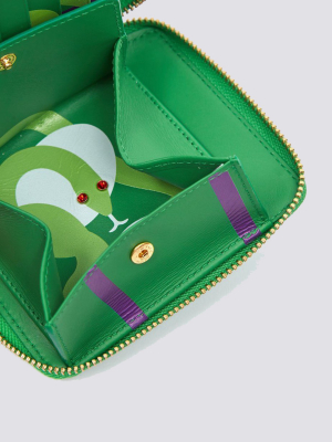 Leather Ruby Eyes Wallet - Green - Sa2100re