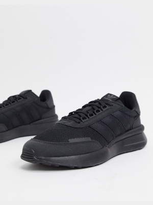 Adidas Originals Retroset Sneakers In Triple Black