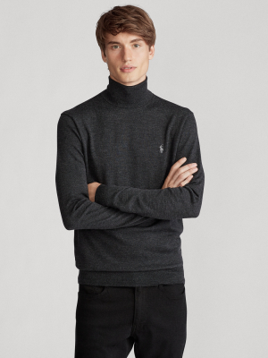 Washable Merino Wool Turtleneck Sweater