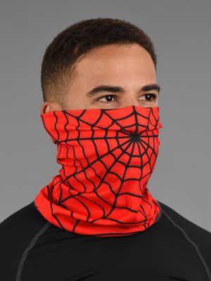 Red Web Pattern Neck Gaiter