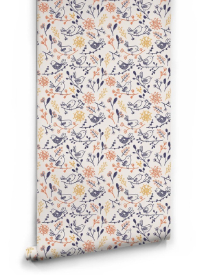 Wawani Birds Wallpaper By Muffin & Mani For Milton & King