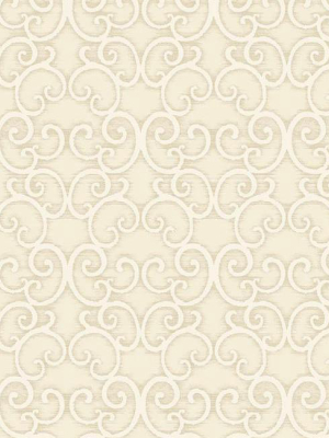 Shadow Scroll Wallpaper In Metallic And Soft Grey By Antonina Vella For York Wallcoverings