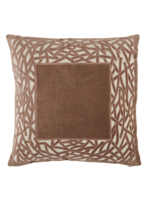 Jaipur Living Birch Trellis Brown/ Cream Down Throw Pillow 22 Inch