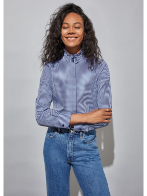 Monica Pleated-collar Shirt