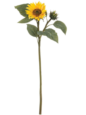 Sullivans Artificial Sunflower Stem 29"h Yellow Flowers