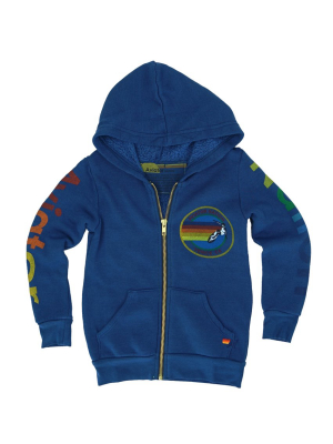 Kid's Aviator Nation Zip Hoodie - Royal