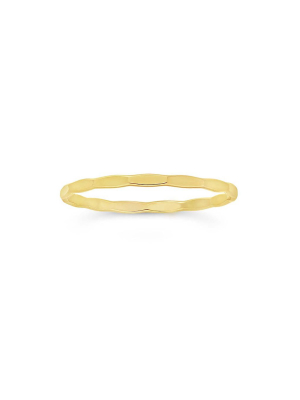 14k Gold Filled Hammered Band Ring