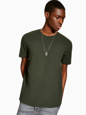 Khaki Ottoman Ribbed T-shirt