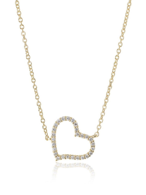 Diamond Open Heart Necklace