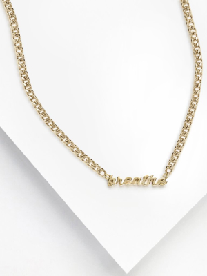 18k Gold Vermeil Nameplate Necklace With Xl Curb Chain