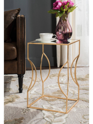 Vera End Table - Gold / Mirror - Safavieh