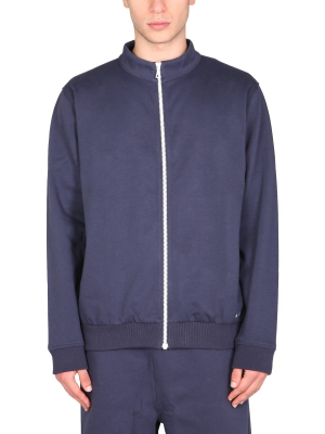 A.p.c. Logo Embroidered Zip-up Jacket