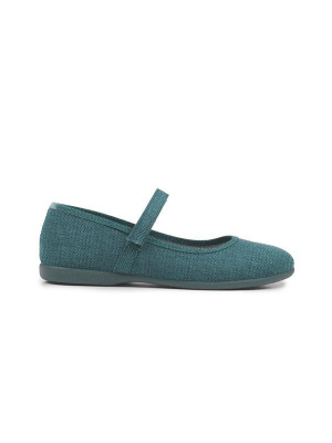 Girls' Childrenchic® Canvas Mary Janes In Textured Teal