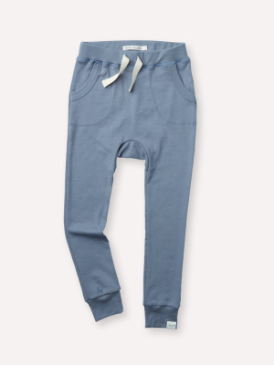 Louie Slim Jogger - Dusty Blue