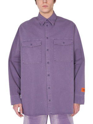 Heron Preston Logo-patch Overshirt