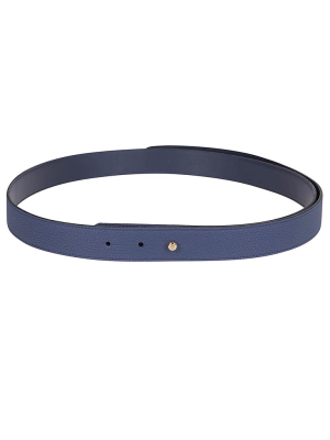 Agnona Logo Embossed Pebbled Belt