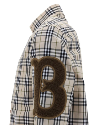 Burberry Letter Graphic Check Poplin Shirt