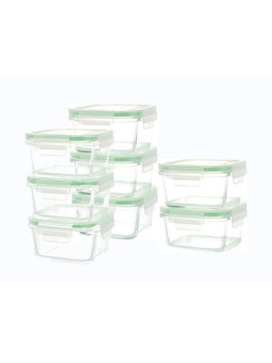 Kinetic Go Green Glassworks Square Food Storage Container Set - 18oz