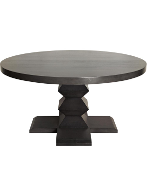 Noir Zig-zag Base Dining Table