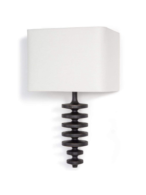 Regina Andrew Fishbone Sconce - Ebony